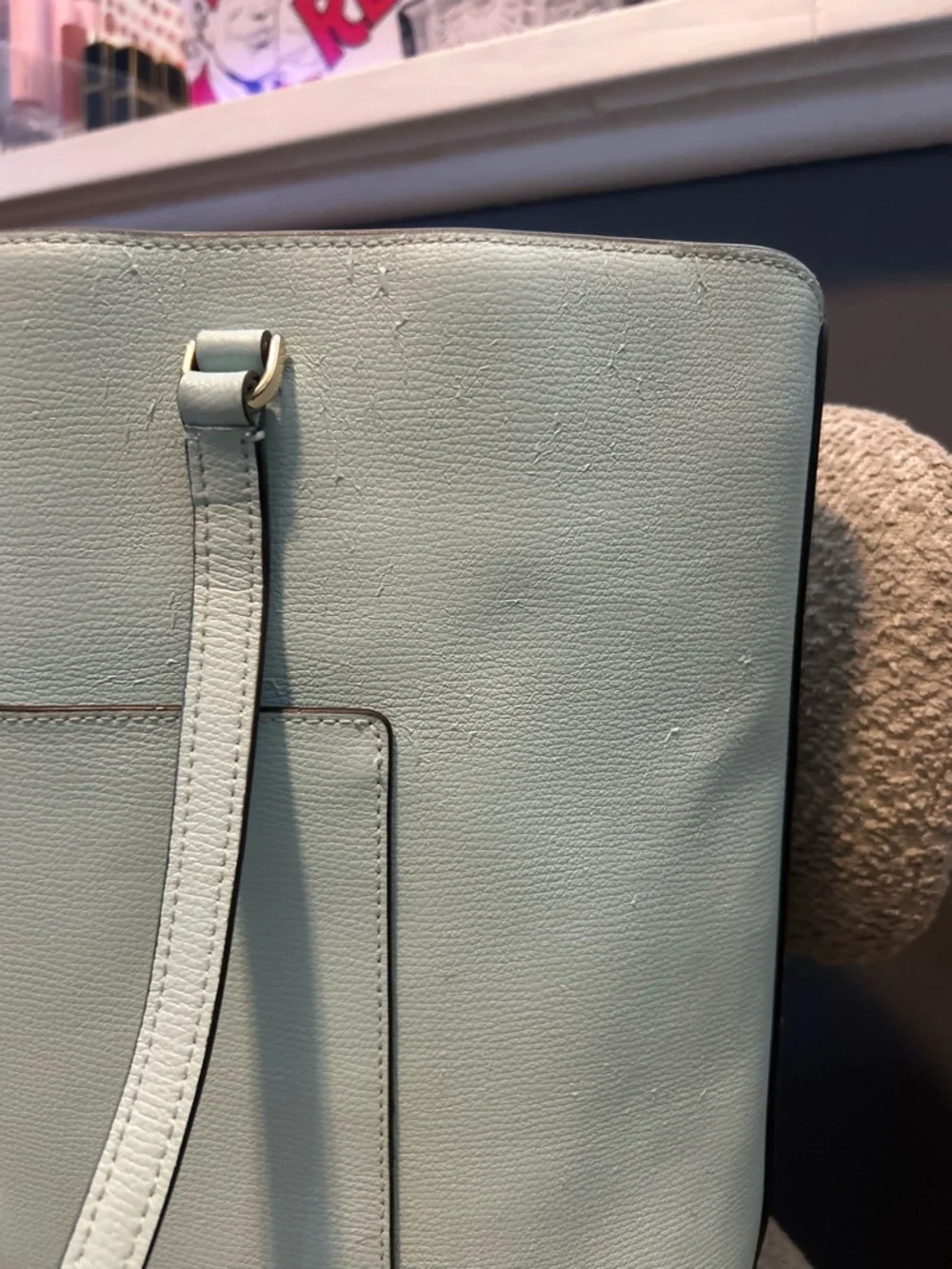 Kate Spade Light Blue Large Leather Tote